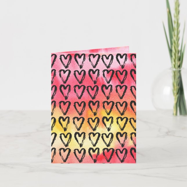 Carte Cœur peint, Amour vrai, Saint-Valentin, Amour, (Devant)