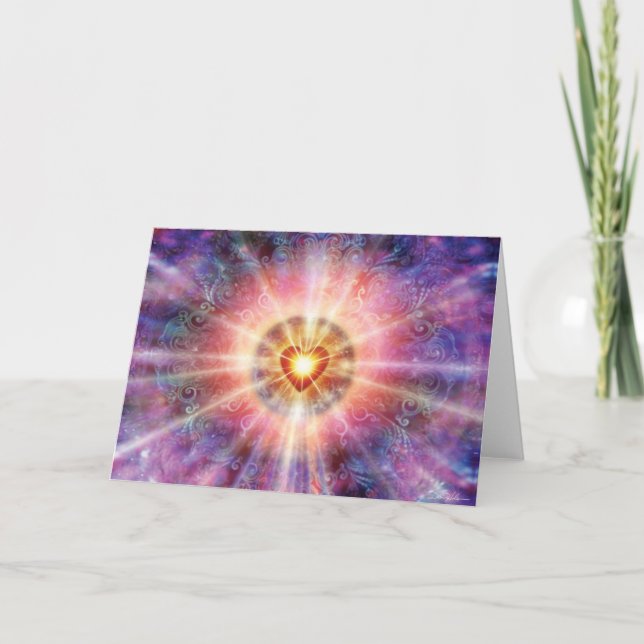 Carte Coeur rayonnant (Devant)