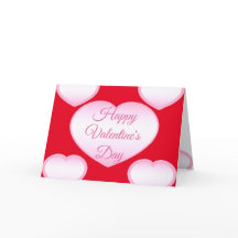 Carte Coeur rose Heureuse Sainte-Valentin