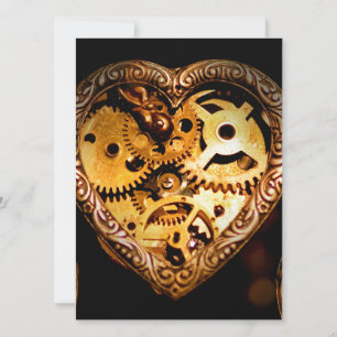 Carte coeur steampunk