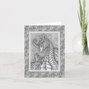CARTE COEUR SUR UNE CHAÎNE DRAGON ROSE VALENTINE, IMAGIN