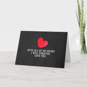 Carte Cœur Tableau Noir, Saint-Valentin
