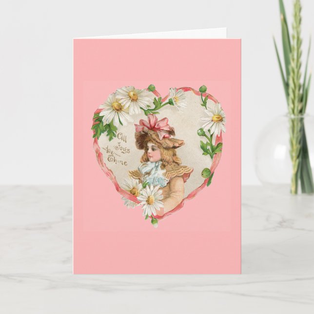 Carte Coeur Valentine vintage (Devant)