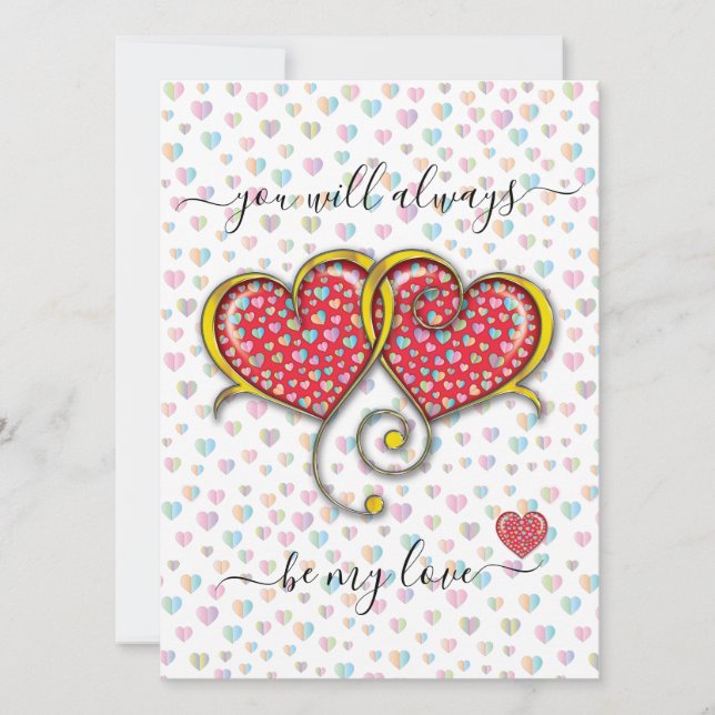 Carte Coeurs bloqués Personnalisé Jour de la Saint-Valen (Devant)