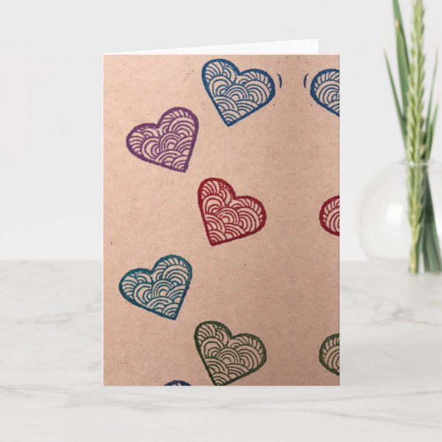 Carte Coeurs d'amour (Devant)
