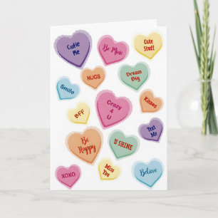 Carte Coeurs de bonbons Valentine