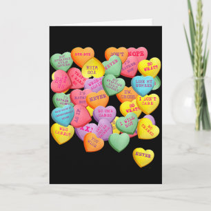 Carte Cœurs de conversation de bonbons vintage pour anti