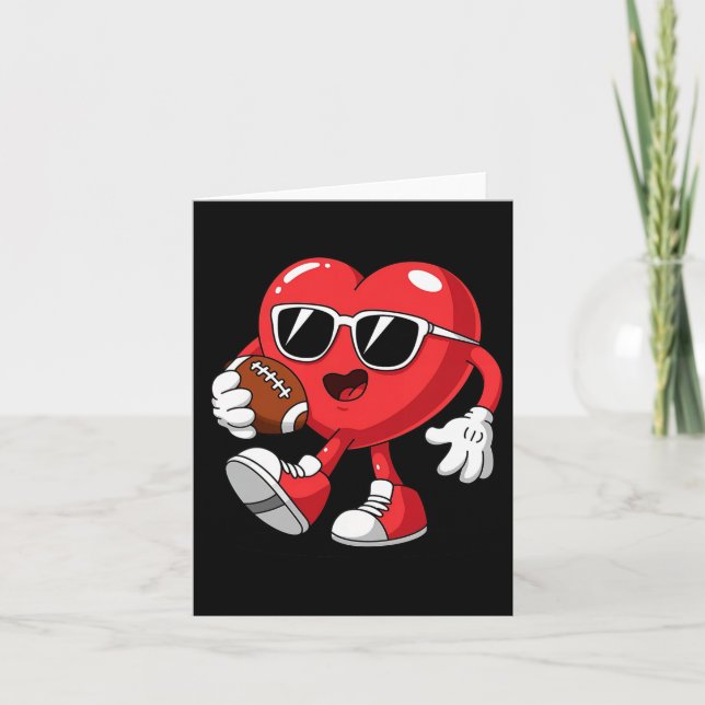 Carte Coeurs de football Valentines Garçons Jour Hommes  (Devant)
