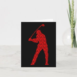 Carte Coeurs de la Saint-Valentin pour amateurs de golf