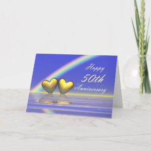 Carte Coeurs d'or du 50e anniversaire