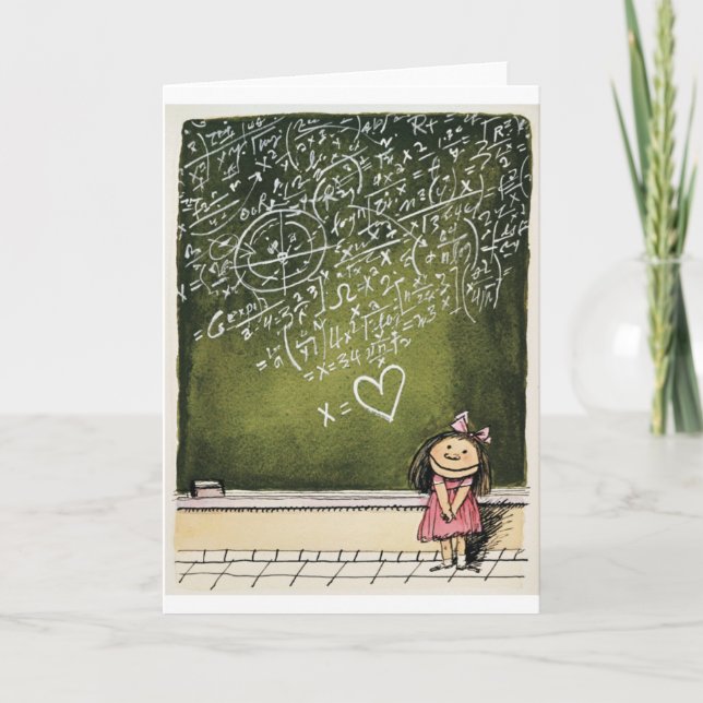 Carte Coeurs et maths (Devant)