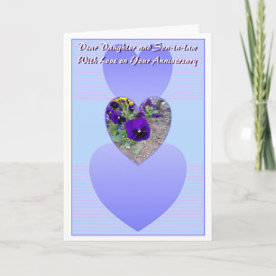 Carte Coeurs Fille Mari Anniversaire personnalisé