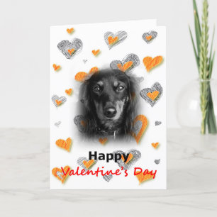 Carte Coeurs Heureuses Saintes-Valentin Dachshund 
