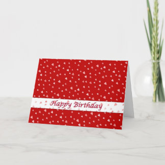 Carte Coeurs minuscules de joyeux anniversaire sur la