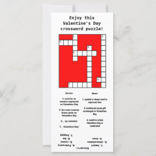 Carte Coeurs Mot de passe Puzzle Enfants Valentines Cart