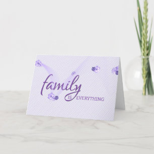 Carte Coeurs pourpres pour Step Maman Anniversaire