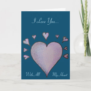 Carte coeurs romantiques avec vers d'amour pour valentin