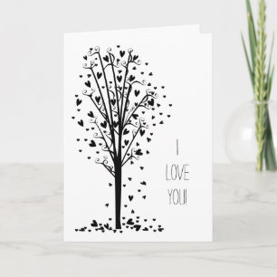 Carte Coeurs romantiques L'amour des arbres