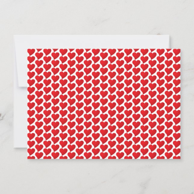 Carte Coeurs rouges mignons motif la Saint Valentin mode (Devant)