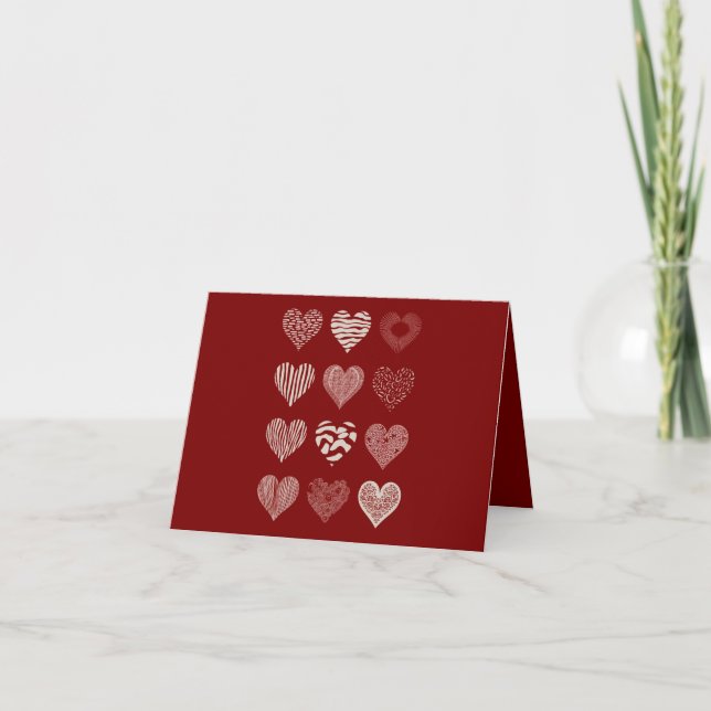 Carte Coeurs Saint-Valentin Neuf Coeurs Saint-Valentin A (Devant)