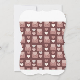 Carte coeurs volants, enveloppes d'amour