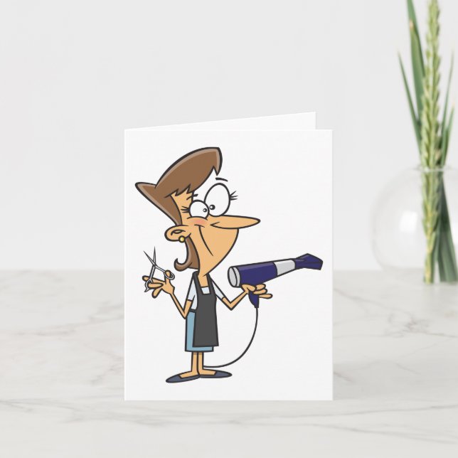 Carte Coiffeur au travail (Devant)