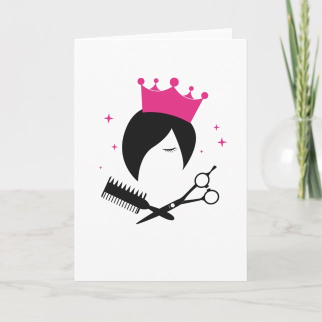 Carte Coiffeur Coiffeur Logo Équipe Coiffeur Salon (Devant)