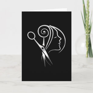 Carte Coiffeur Salon Barber Shop Logo