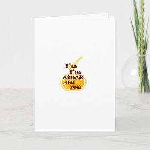 Carte Coincé sur toi design d'amour minimal