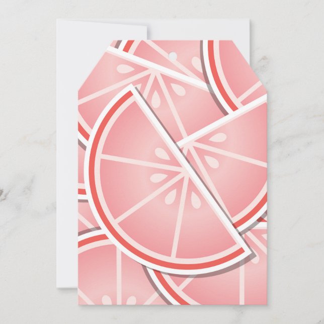 Carte Coincés de pamplemousse rose (Devant)
