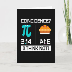 Carte Coïncidence Je Pense Math Physique Cake Pie