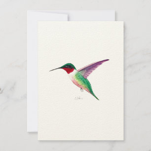 Carte Colibri à gorge rubis