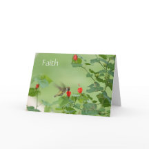 Colibri avec verset (Luc 1:37) Sympathie