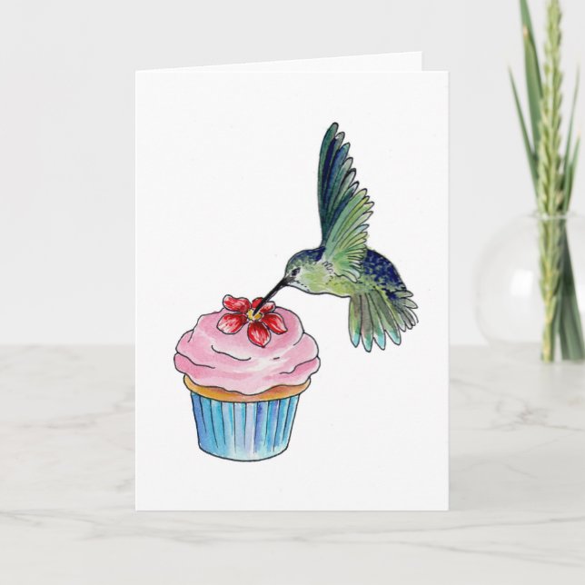 Carte Colibri Cupcake Love (Devant)