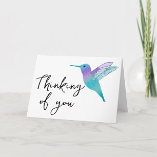 Carte Colibri Pensée pour Toi