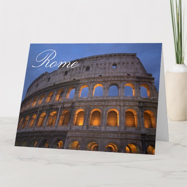 Carte Colisée Rome Italie Photo de voyage (Devant)