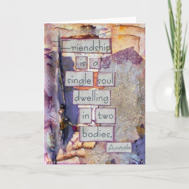 Carte Collage d'amitié | L'Amitié Est Une Âme Unique (Devant)