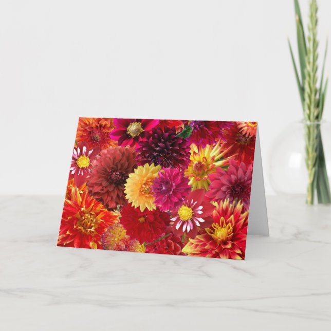 Carte Collage de Dahlia (Devant)