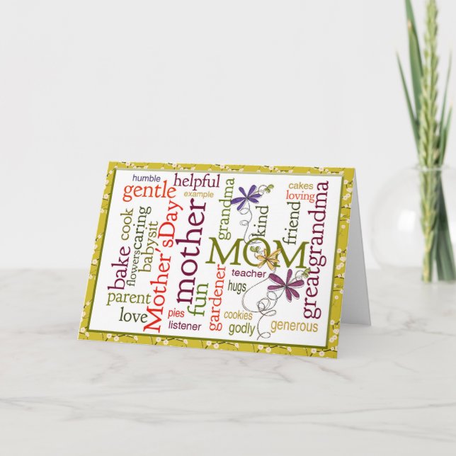 Carte Collage de la fête des mères (Devant)