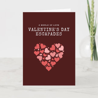 Carte Collage de la Saint-Valentin au cœur romantique