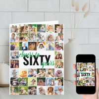 Collage de photos de 60e anniversaire