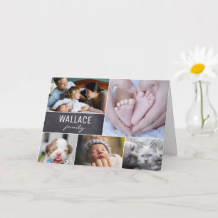 Carte Collage de photos de famille multi-photos Tu me ma