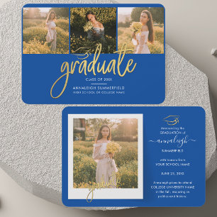Carte Collage de photos de fin d'études 2024 Grad Faire-