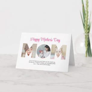 Carte Collage de photos de maman pour la fête des mères 