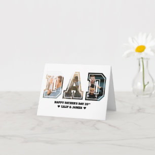 Carte Collage de photos en forme de lettres DAD pour la