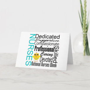 Carte Collage de reconnaissance des infirmières - Semain