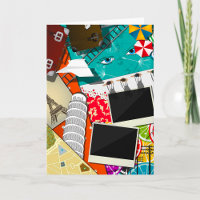 Collage de voyage avec des monuments emblématiques