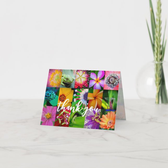 Carte Collage Fleur Jardin Floral Toutes les occasions V (Devant)
