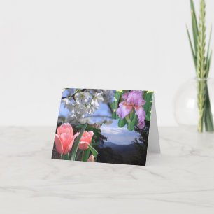 Carte Collage floral pittoresque
