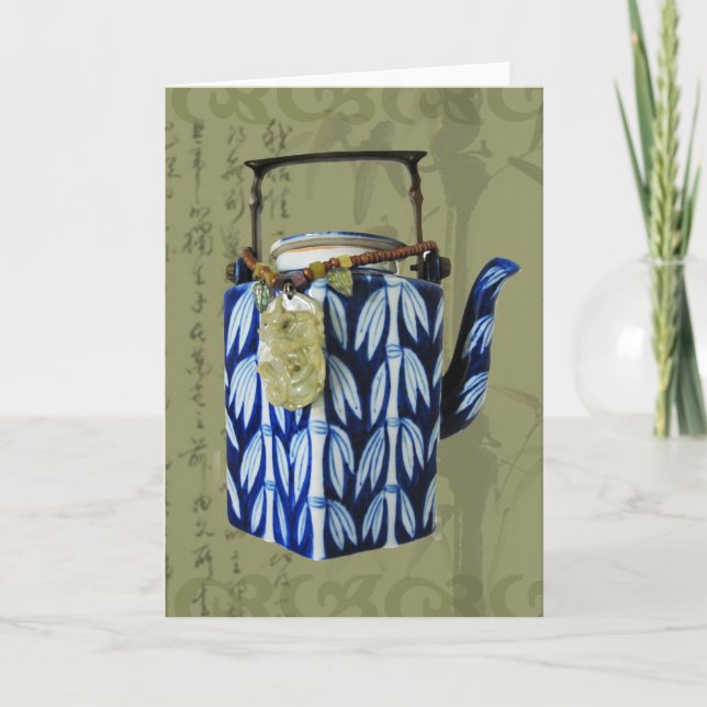 Carte Collage japonais de théière (Devant)